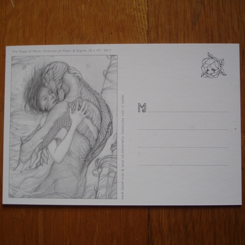 2/$12: JAMES JEAN Artist Postcard "The Shape of Water" 3.75" x 5.5" - Picture 2 of 2